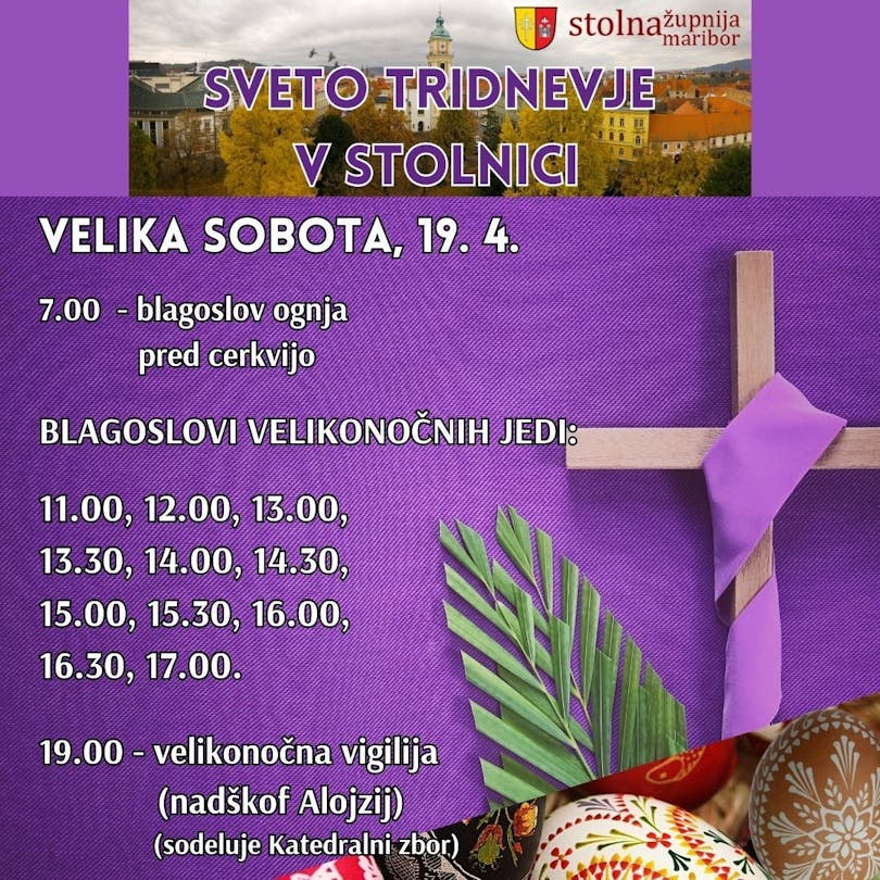 Blagoslovi velikonočnih jedil na Veliko soboto v stolnici